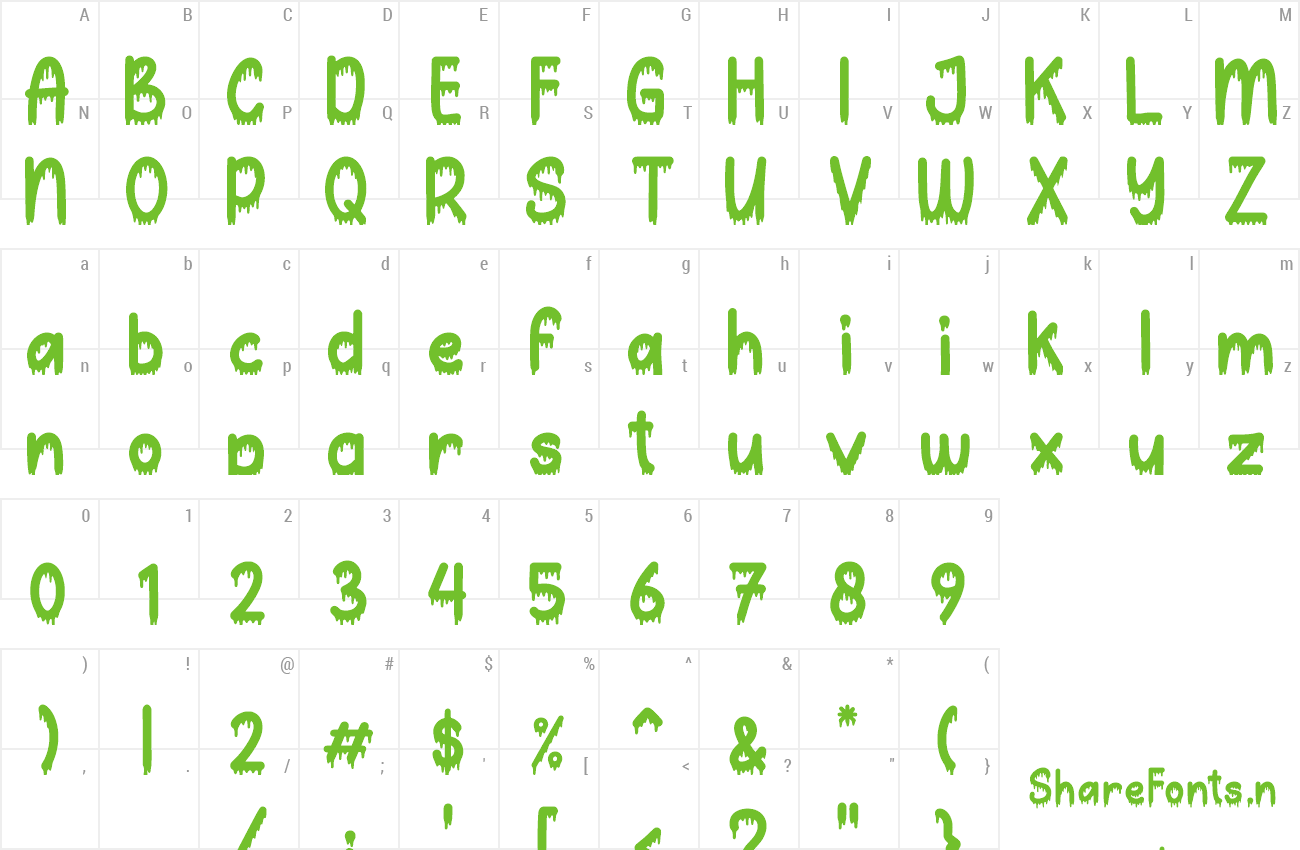 Font Nightmare Forest preview